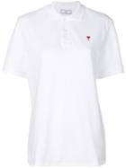 Ami Alexandre Mattiussi - Short Sleeved Polo Shirt Ami De Coeur Embroidery - Men - Cotton - L, White, Cotton