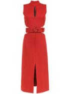 Nk Midi Belted Dress - Red
