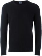 Drumohr Roll Neck Ribbed Sweater, Men's, Size: 50, Black, Lambs Wool