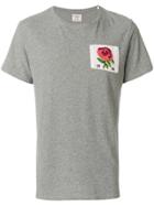 Kent & Curwen Embroidered Rose Patch T-shirt - Grey