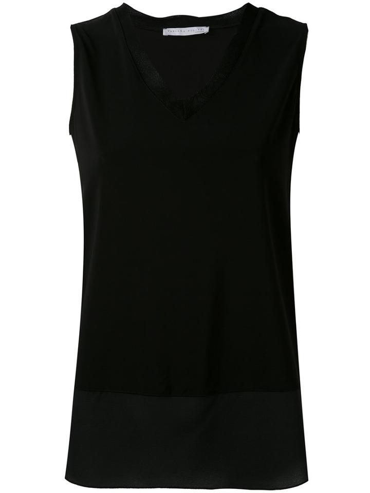 Fabiana Filippi - Panelled Vest Top - Women - Spandex/elastane/viscose - 42, Black, Spandex/elastane/viscose