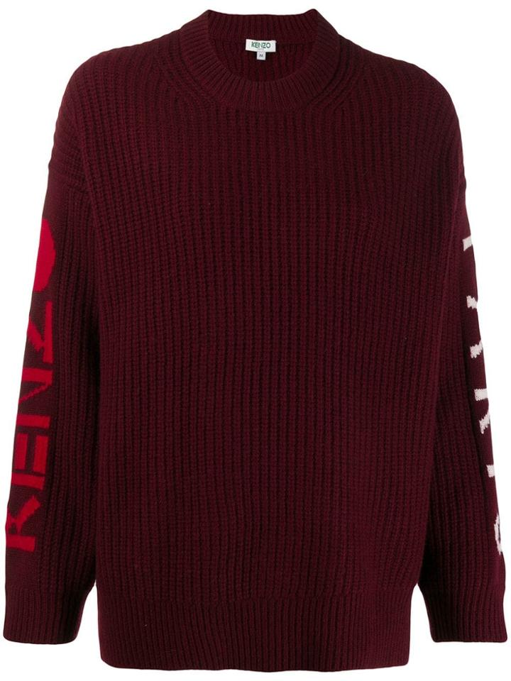 Kenzo Logo Knitted Jumper - Red