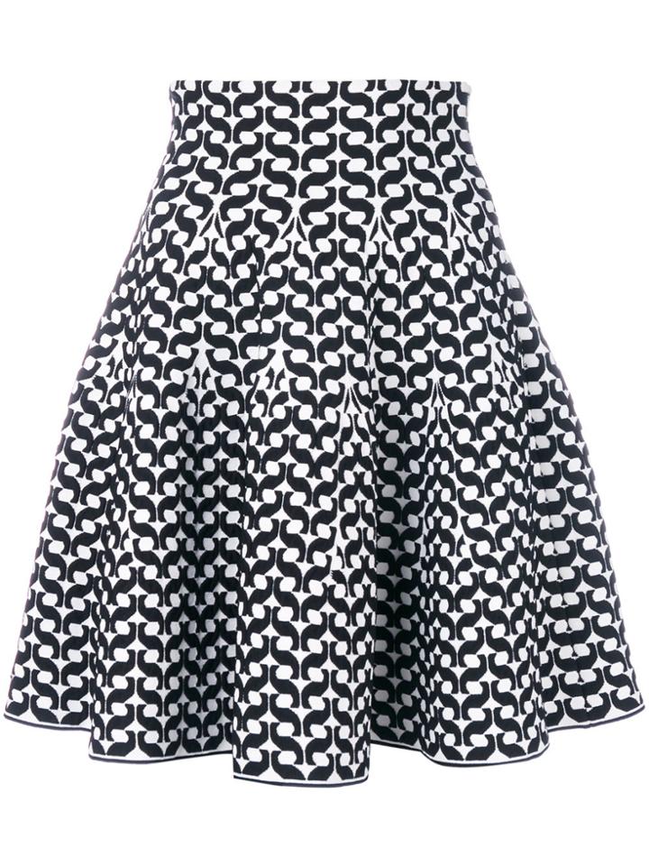 Antonino Valenti Patterned Full Skirt - Black