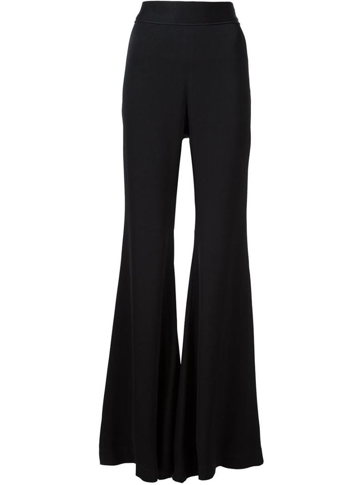 Ellery Flared Trousers, Women's, Size: 8, Black, Polyester/acetate