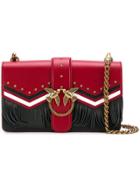 Pinko Fringed Crossbody Bag - Red