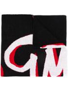 Msgm Knitted Wool Scarf - Black
