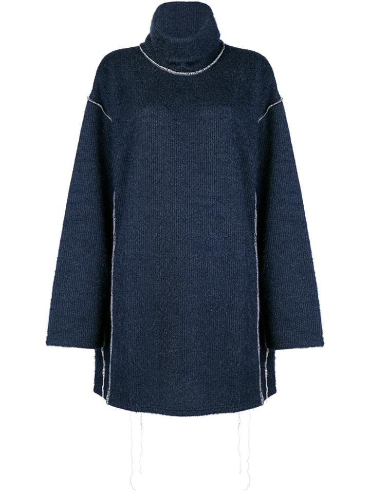 Mm6 Maison Margiela Seam Detail Jumper - Blue