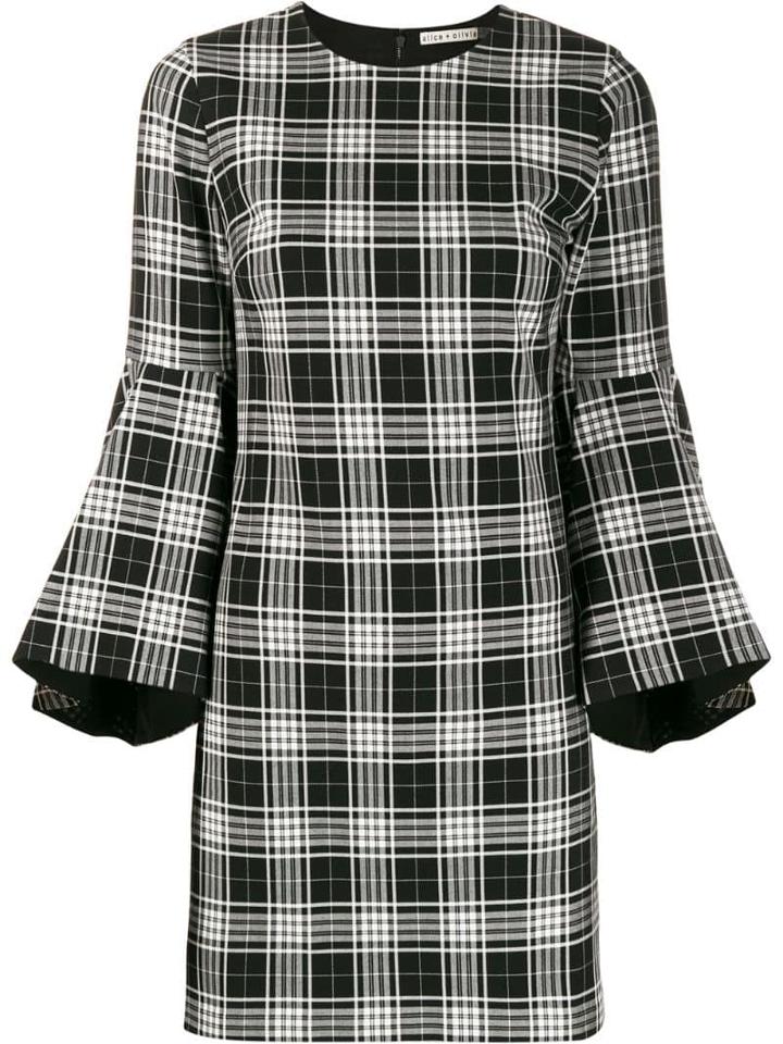 Alice+olivia Flared Sleeve Dress - Black