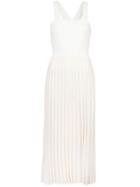 Derek Lam 10 Crosby Knit Dress With Pleated Skirt - Grey
