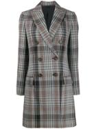Brunello Cucinelli Plaid Double-breasted Coat - Black
