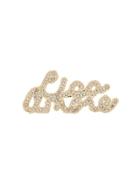Giada Benincasa Crystal Embellished Brooch - Gold