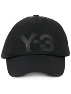Y-3 Logo Print Cap, Women's, Black, Polyester/spandex/elastane