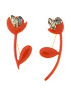 Marni Set Of Two Flower Brooches