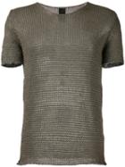 10sei0otto Knit Round Neck T-shirt, Men's, Size: Large, Green, Cotton/polyamide