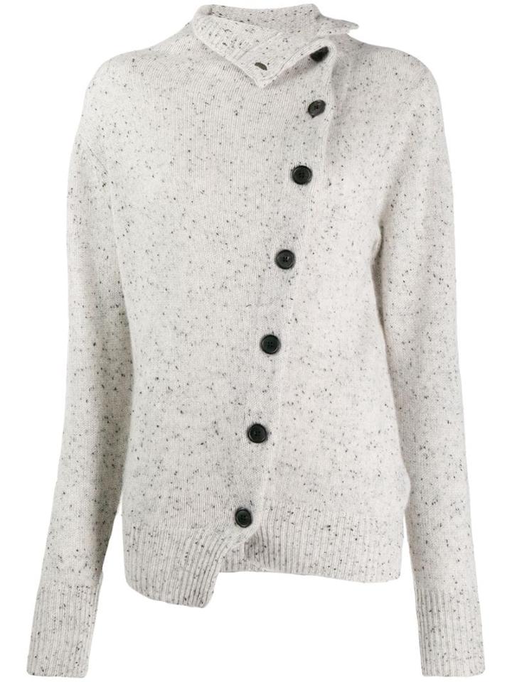 Isabel Marant Cashmere Asymmetric Buttoned Cardigan - Grey
