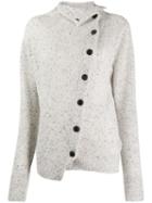 Isabel Marant Cashmere Asymmetric Buttoned Cardigan - Grey