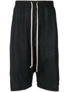 Rick Owens Oversized Leather Shorts - Black