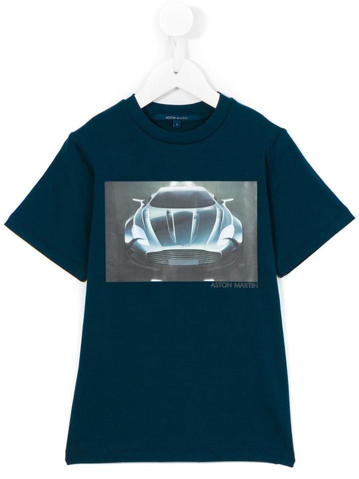 Aston Martin Kids Car Print T-shirt, Boy's, Size: 12 Yrs, Blue