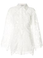 Alice Mccall Baudelaire Broderie Anglais Mini Dress - White