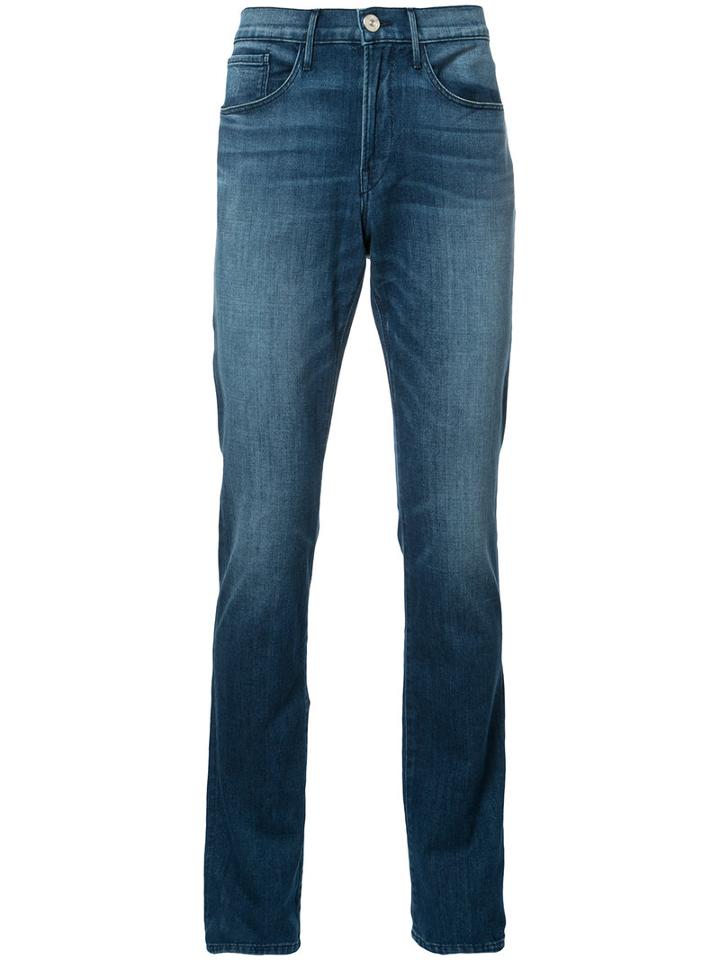 3x1 Straight-leg Jeans, Men's, Size: 30, Blue, Cotton/polyester/spandex/elastane