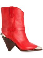 Isabel Marant Lamsy Ankle Boots - Red