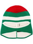 Gucci Red And Green Ribbed Wool Hat Mask