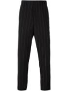 Ami Alexandre Mattiussi Pinstripe Trousers, Men's, Size: 40, Black, Wool