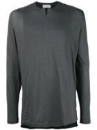 Yohji Yamamoto - Raw Edge Cutaway Collar Sweater - Men - Silk/cotton/viscose - 3, Grey, Silk/cotton/viscose