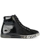 Saint Laurent Patent Hi-top Sneakers - Black