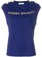 Pierre Balmain Logo Printed T-shirt - Pink & Purple