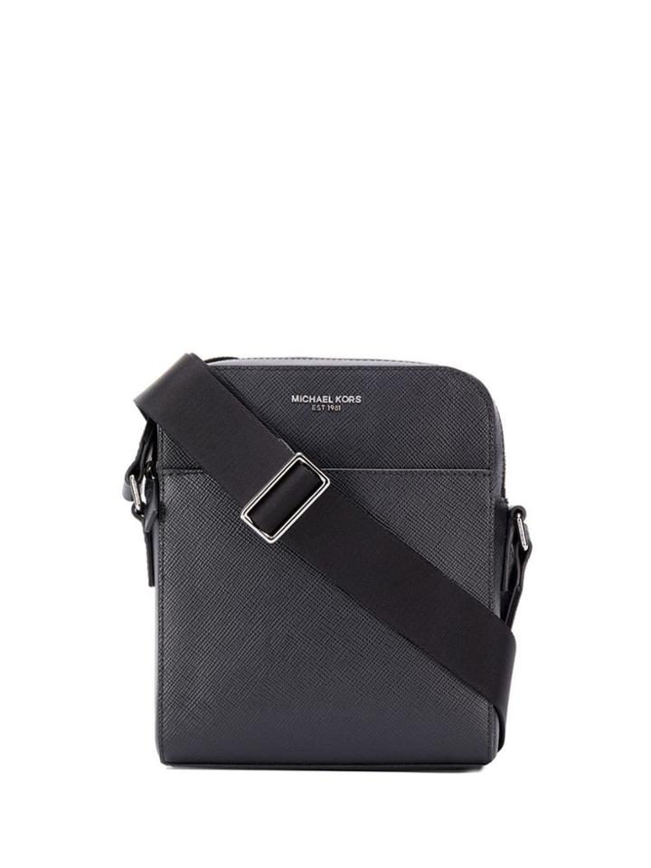 Michael Kors Textured Messenger Bag - Black