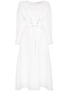 Rejina Pyo Corset Waist Midi-dress - White