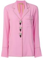No21 Pajama Style Shirt - Pink & Purple