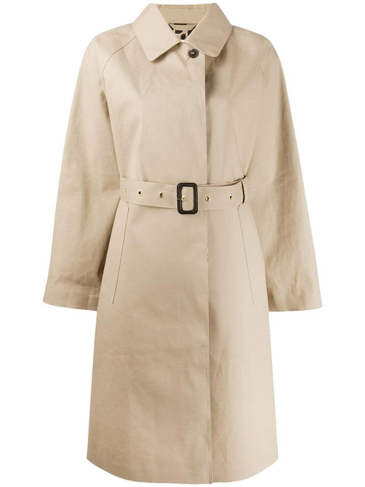 Mackintosh Aberdeen Fawn X Leopard Oversized Single Breasted Trench