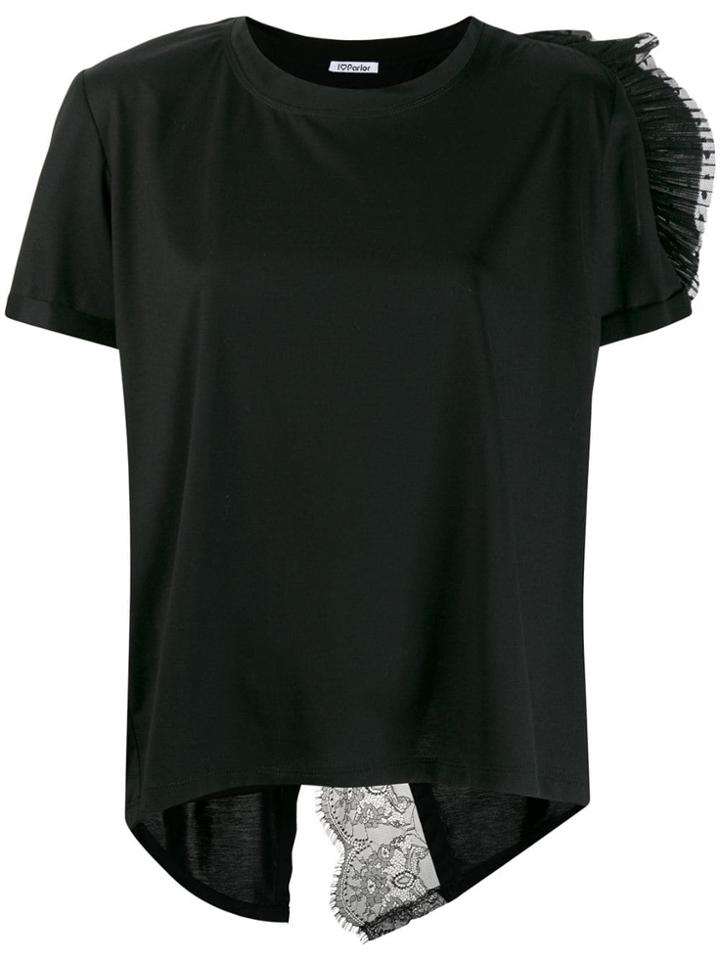 Parlor Lace Detail T-shirt - Black