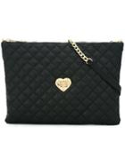 Love Moschino Large Quilted Clutch, Women's, Black