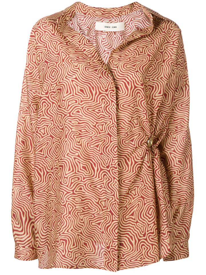 Damir Doma Sonje Abstract Print Shirt - Red