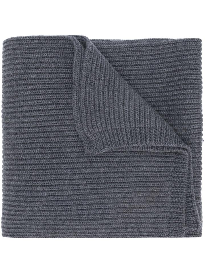 Dsquared2 Ribbed Knit Scarf - Grey