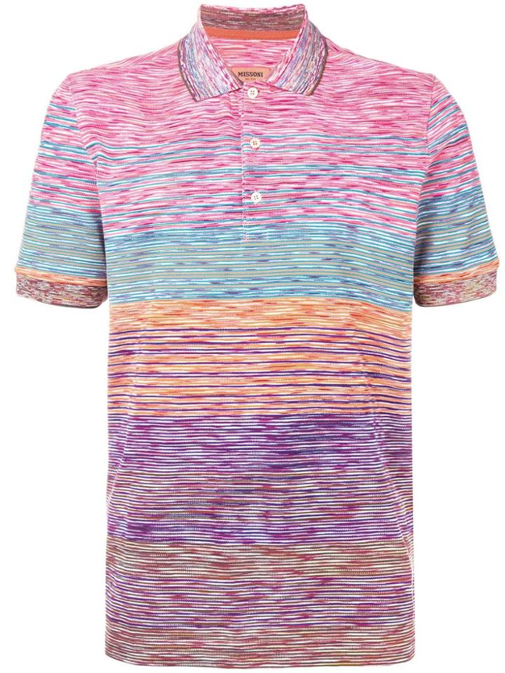 Missoni Colour-block Polo Top - Pink