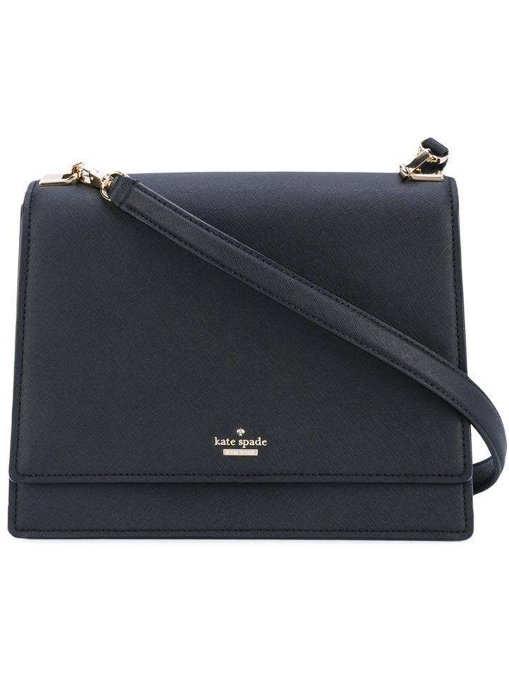 Kate Spade - Logo Plaque Tote - Women - Leather - One Size, Black, Leather