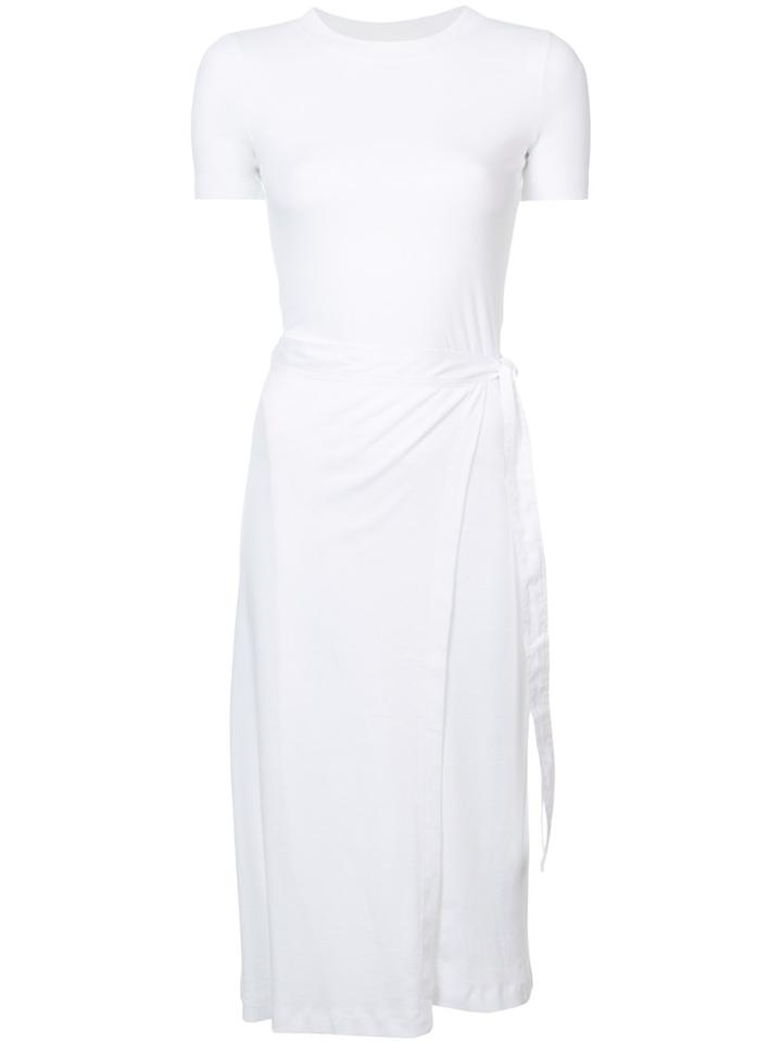 Rosetta Getty Plain Wrap Dress - White