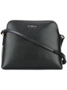 Furla Zipped Crossbody Bag, Women's, Black, Leather/nylon/viscose