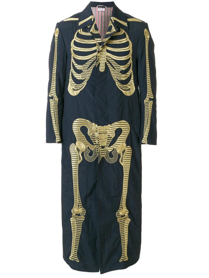 Thom Browne Gold Skeleton-embroidered Ankle-length Solid Enshuku Nylon