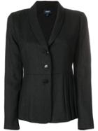 Armani Jeans Pleated Hem Jacket - Black