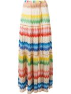 Missoni Zig Zag Knit Maxi Skirt, Women's, Size: 40, Rayon