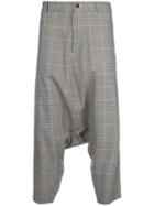 Comme Des Garçons Homme Plus Check Drop-crotch Trousers - Brown