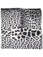 Saint Laurent Leopard-print Silk Scarf - Black