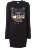 Kenzo Tiger Sweatshirt Dress, Women's, Size: Xs, Black, Cotton