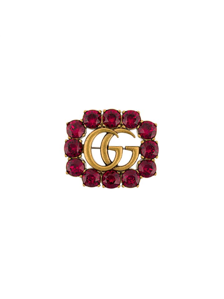 Gucci Interlocking G Brooch - Metallic