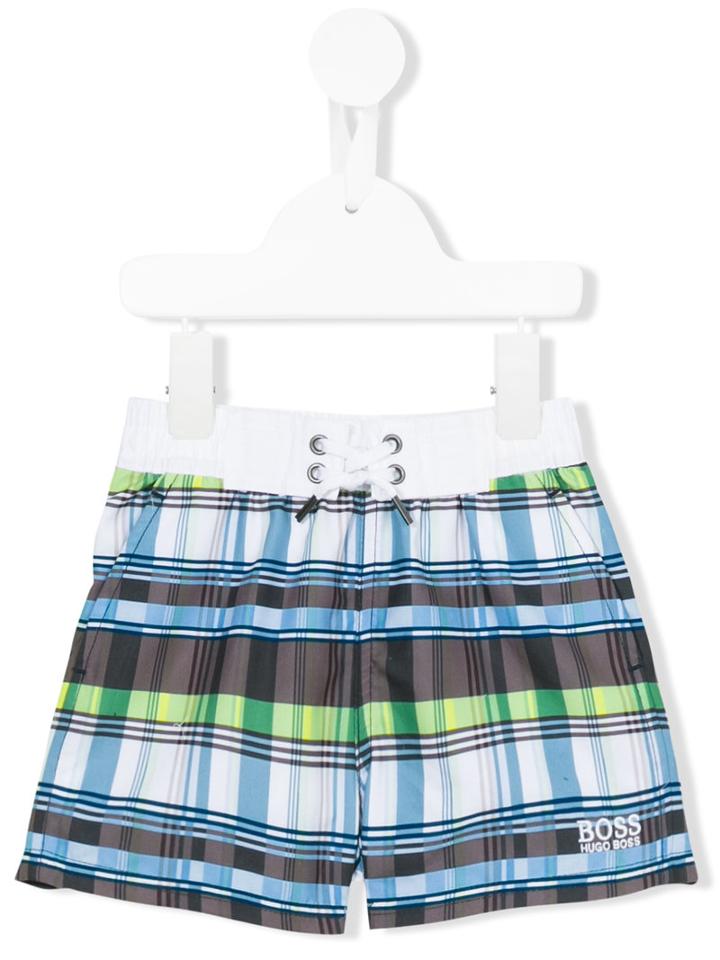 Boss Hugo Boss Checked Swim Shorts, Toddler Boy's, Size: 24 Mth